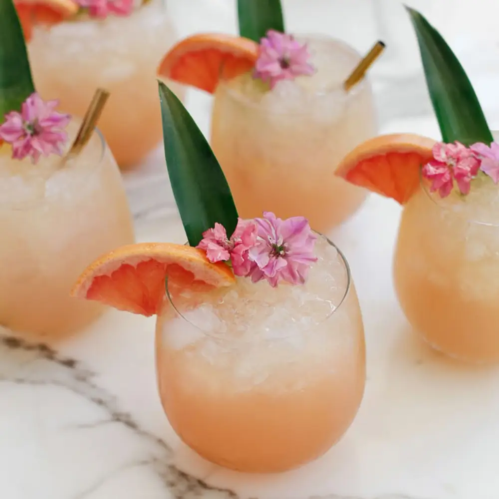 Signature coolers garnished for a mehndi afternoon